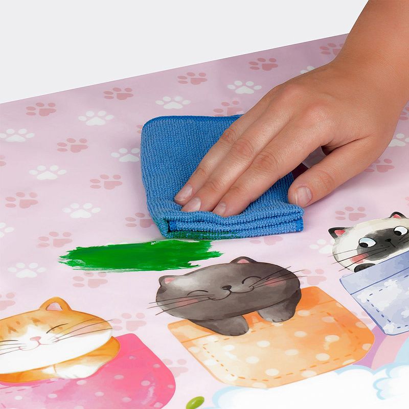 Клеенка для уроков труда Мульти-Пульти "Котики", 50*70см, ПВХ