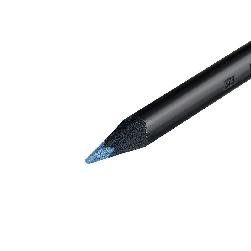 Карандаши цветные Faber-Castell "Black Edition", 12цв., металлик, трехгран., черное дерево, заточен., картон.