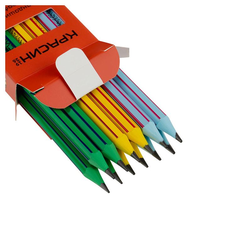 Карандаш ч/г Красин "Эволюция" ТМ (HB), с полосами, заточен., пластиковый 