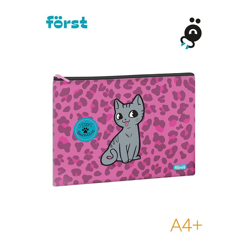Папка текстильная А4 Först "PAWsitive", 335*245мм, 1 отделение, полиэстер 