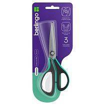Ножницы Berlingo "Easycut 350", 15см, бирюзовые, эргономичные ручки, мягкие вставки, европодвес Ножницы Berlingo "Easycut 350", 15см, бирюзовые, эргономичные ручки, мягкие вставки, европодвес