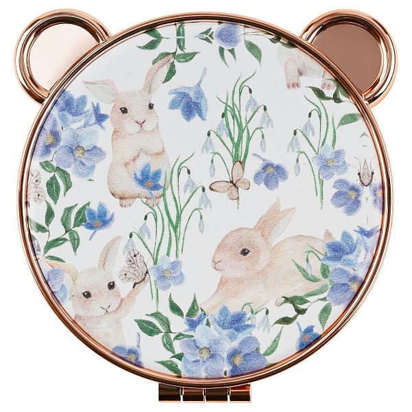 Зеркальце карманное складное MESHU "Милые кролики"