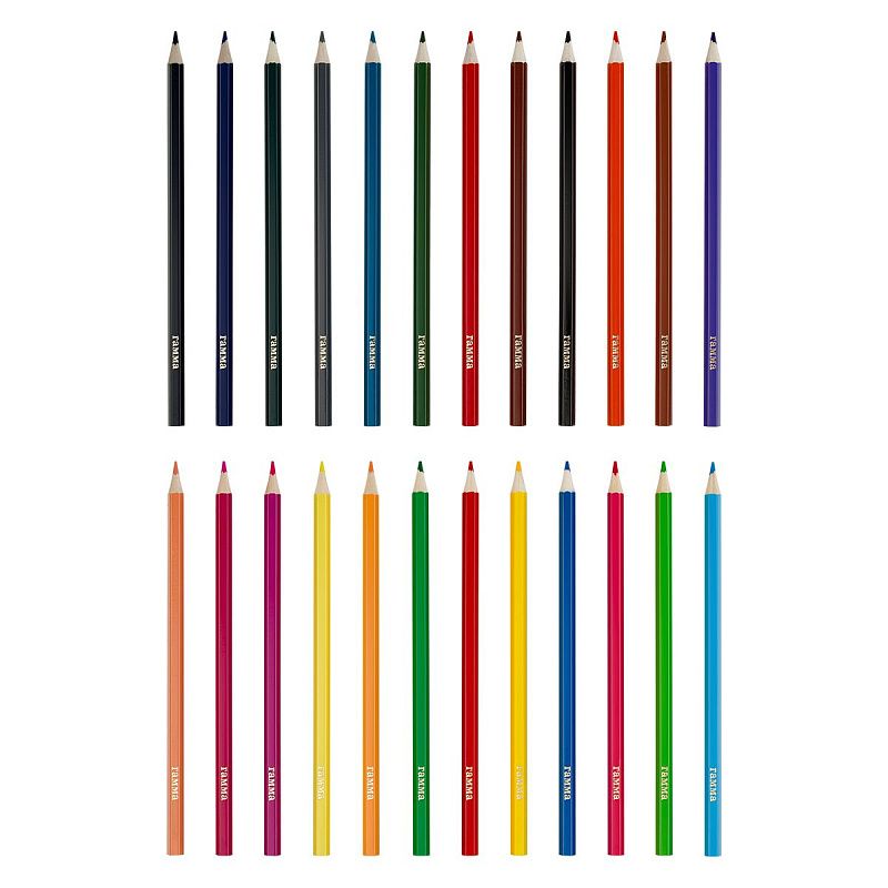 Карандаши цветные ГАММА "Мультики", 24 цв., шестигранные