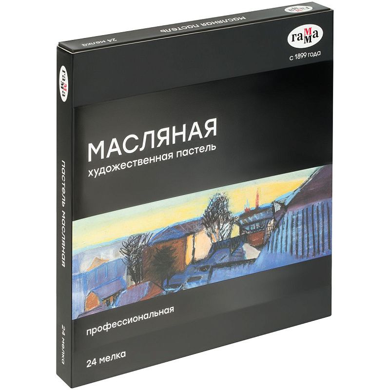 Пастель масляная Гамма, 24 цвета, картон. упаковка
