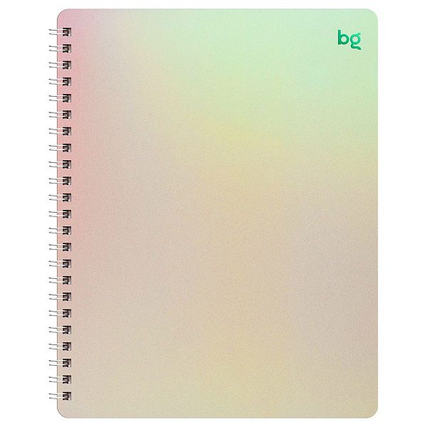 Тетрадь 48л. А5 клетка на гребне BG "Сияние", пластиковая обложка, белый