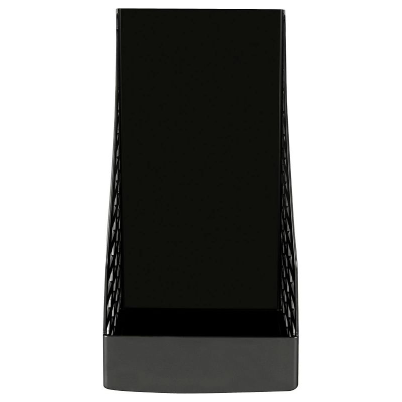 Лоток для бумаг вертикальный СТАММ "XXL", черный, ширина 160мм