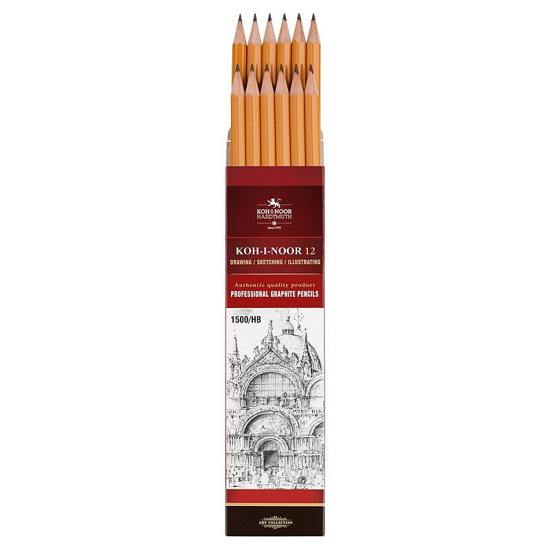 Карандаш ч/г Koh-I-Noor "1500" HB, заточен. 