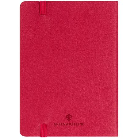 Записная книжка А6 80л. ЛАЙТ, кожзам, Greenwich Line "Classic. Berry", с резинкой, фактурное тиснение, блок в клетку
