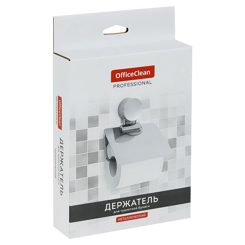 Держатель для туалетной бумаги в рулонах OfficeClean нержавеющая сталь, хром 
