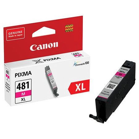 Картридж струйный CANON (CLI-481M XL) для PIXMA TS704 / TS6140, пурпурный, ресурс 474 страницы, оригинальный, 2045C001 