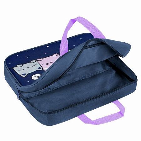 Папка на молнии с ручками BRAUBERG KIDS А4, 1 отделение, полиэстер, 80 мм, Anti-gravity, 273313 