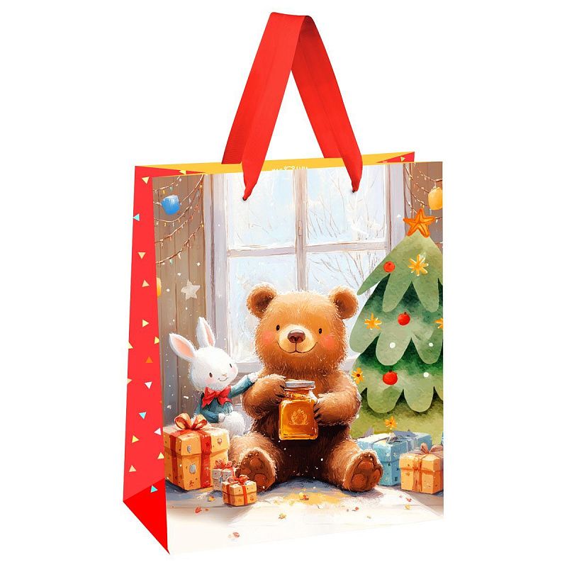 Пакет подарочный 26*32*12см MESHU "Christmas toys",  глянцевая ламинация