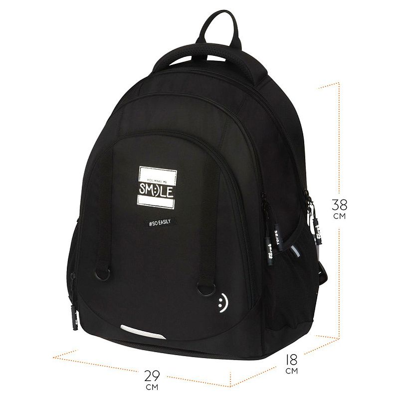 Рюкзак Först F-Junior "You make me smile" 38*29*18см, 3 отделения, 2 кармана, анатомическая спинка 