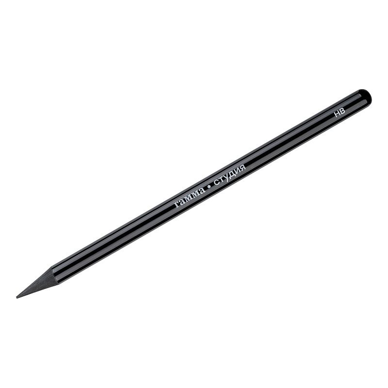 Набор карандашей цельнографитных ч/г Гамма "Студия" 6шт., 6B-2H, метал. упаковка 