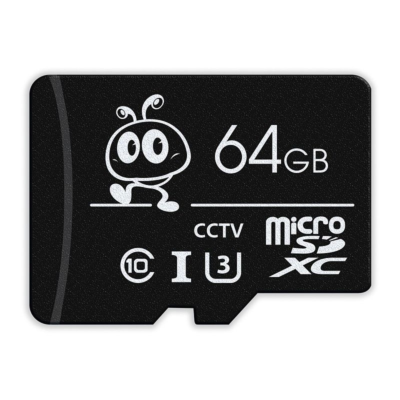 Карта памяти SmartBuy MicroSDXC 64GB UHS-1, Class 10, скорость чтения 95Мб/сек, для видеонаблюдения (с адаптером SD)
