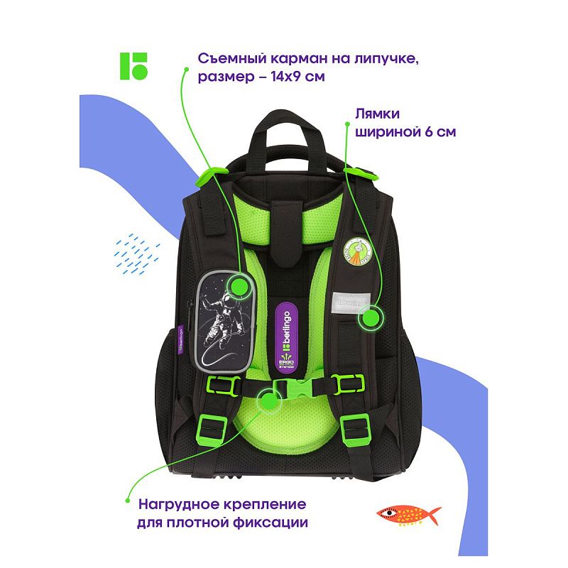 Ранец Berlingo Expert "Over the planet" 37*28*16см, 2 отделения, 2 кармана, анатомическая спинка 