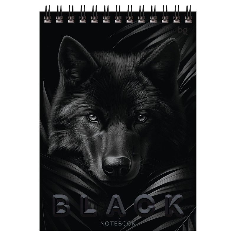 Блокнот А5 40л. на гребне BG "Just black"