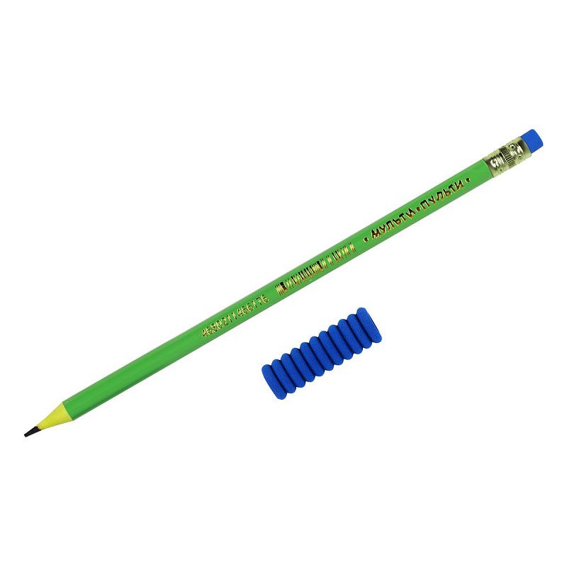 Карандаш ч/г Мульти-Пульти с грипом, HB, заточен., пластиковый 