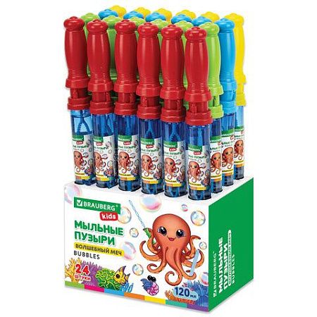 Мыльные пузыри 120 мл, "Волшебная палочка", BRAUBERG KIDS, 665452