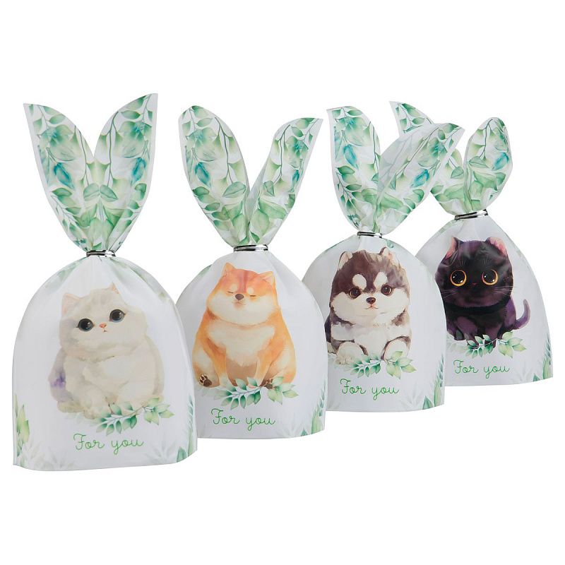 Набор подарочных пакетов 13.5*22 см, MESHU "Cute pets", 36шт.