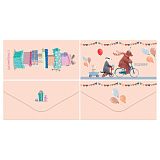 Конверт для денег MESHU "Birthday party" 85*164мм, глянцевая ламинация, 2 дизайна
