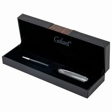 Ручка подарочная шариковая GALANT HECTOR, корпус черный/серебро, детали серебро, узел 0,7 мм, линия письма 0,5 мм, синяя, 144173 