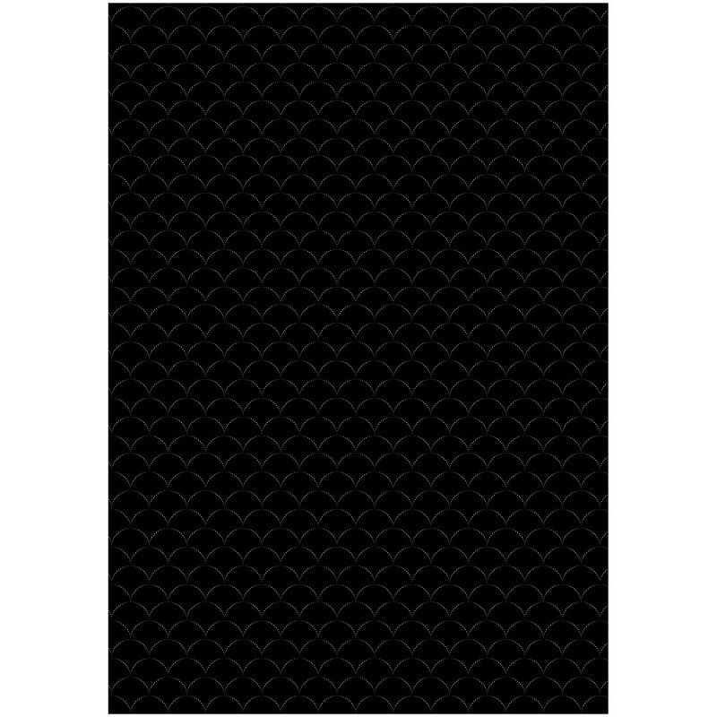 Упаковочная бумага глянц. 70*100см, MESHU "Pattern on black", 80г/м2, ассорти 5 дизайнов
