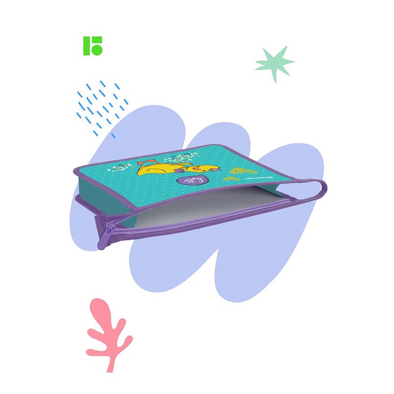 Папка для тетрадей 1 отделение, А5 Berlingo "Hello", 240*205*40мм, пластик, на молнии 