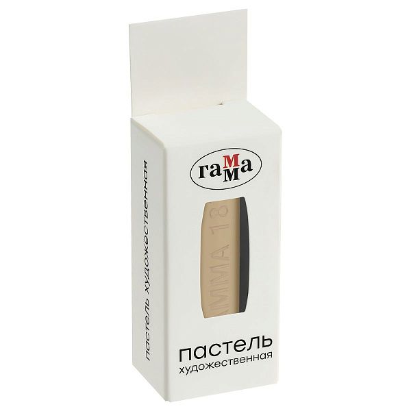 Пастель художественная Гамма, грушевая желтая № 182, штучная, картон.упак.