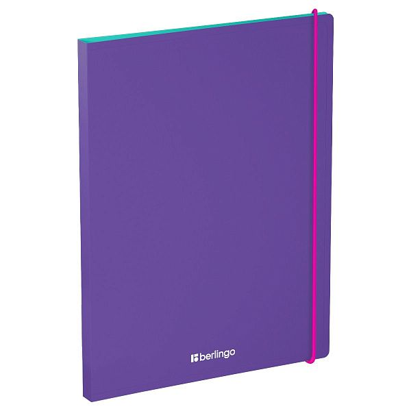 Папка с 30 вкладышами Berlingo "Raze" А4, 17мм, 600мкм, с внутр. карманом, фиолетовая, софт-тач