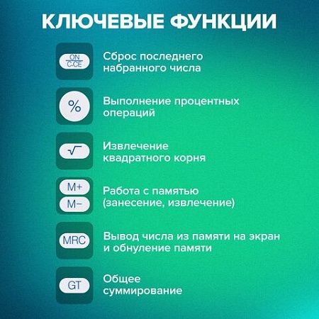 Калькулятор настольный BRAUBERG STYLE-12-BL (157х106мм), 12 разрядов, двойное питание, СИНИЙ, 272966