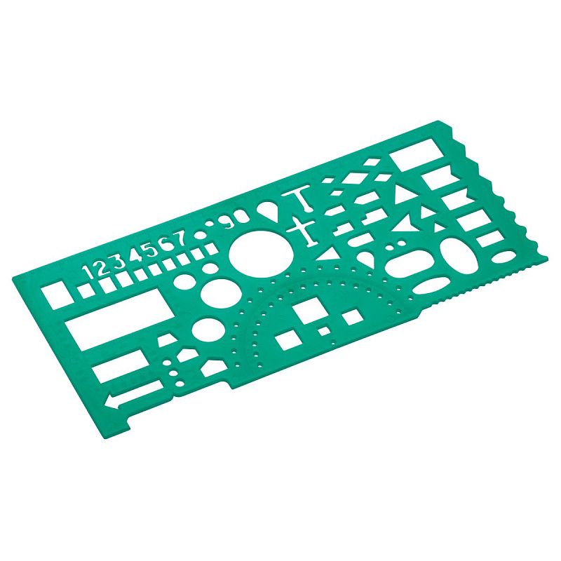 Линейка офицерская СТАММ, пластиковая, гибкая, зеленая 