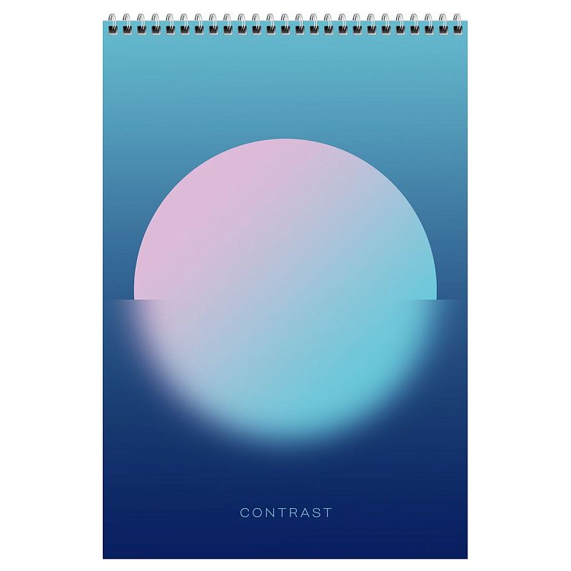 Блокнот А4 80л. на гребне BG "Mono circle", твердая подложка