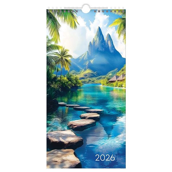 Календарь настенный перекидной на гребне, 170*340 мм 6л. BG "Природа", 2026г.