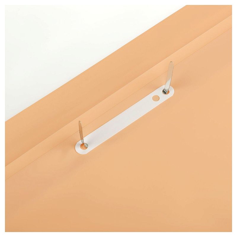 Папка-скоросшиватель пластик. СТАММ "Акцент" А4, 180мкм, персиковая с прозр. верхом 