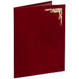 Папка адресная бархат бордовый, "Виньетка", формат А4, STAFF, 124294