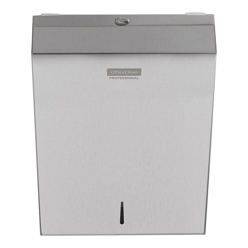 Диспенсер для полотенец листовых OfficeClean Professional (V-сл.), нержавеющая сталь 