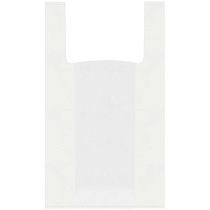 Пакет-майка OfficeClean, ПНД, 28+14*50см, 12мкм, белый