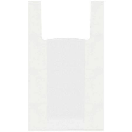 Пакет-майка OfficeClean, ПНД, 28+14*50см, 12мкм, белый