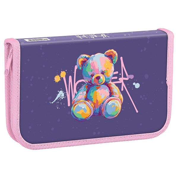 Пенал 1 отделение, 190*115 ArtSpace "Bear", фольга