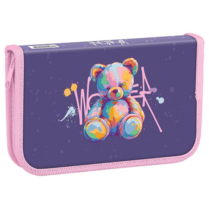 Пенал 1 отделение, 190*115 ArtSpace "Bear", фольга