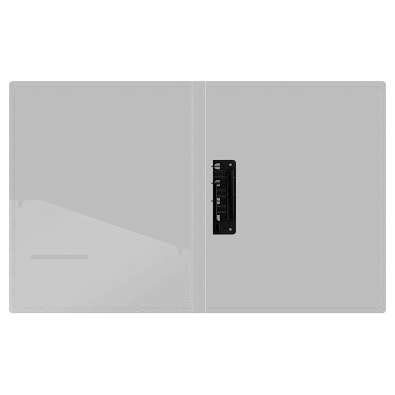 Папка с зажимом Berlingo "Soft Touch" А4, 17мм, 700мкм, серая, с внутр. карманом 