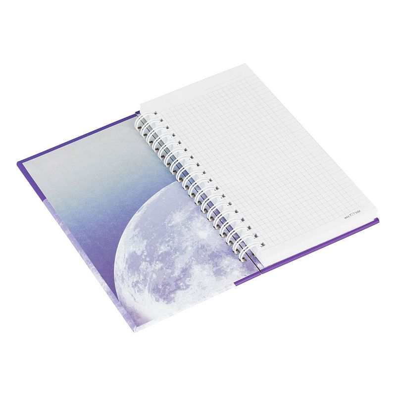 Записная книжка 95*175 мм 96л. на гребне MESHU "Moon light", матовая ламинация, твердая обложка, выборочный УФ-лак