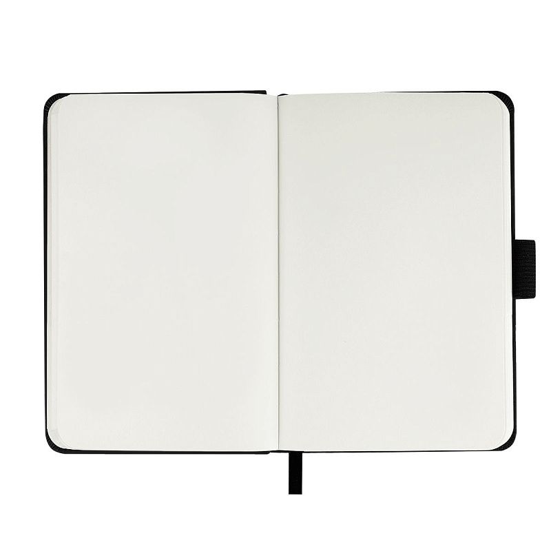 Скетчбук 100л., 90*140 Гамма "Студия", черный, твердая обложка, на резинке, слоновая кость, 110г/м2