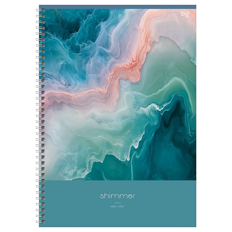 Тетрадь 96л., А4, клетка, на гребне BG "Shimmer"