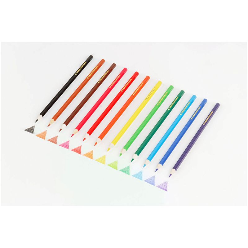 Карандаши цветные Мульти-Пульти "Чебурашка", 12цв., заточен., картон, европодвес