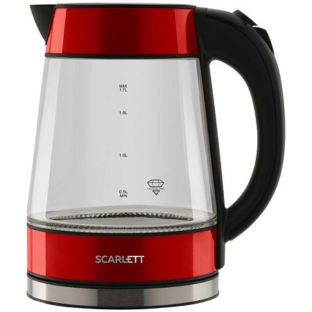 Чайник электрический Scarlett SC-EK27G79, 1,7л, 2200Вт, стекло/пластик