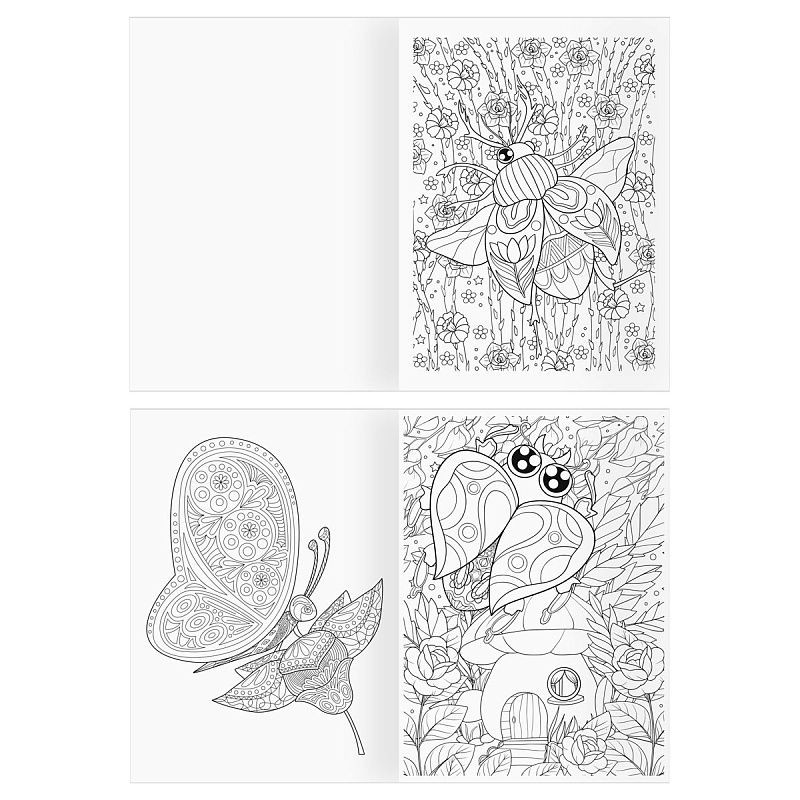 Раскраска А4 ТРИ СОВЫ "Антистресс. Дивный сад", 16стр.