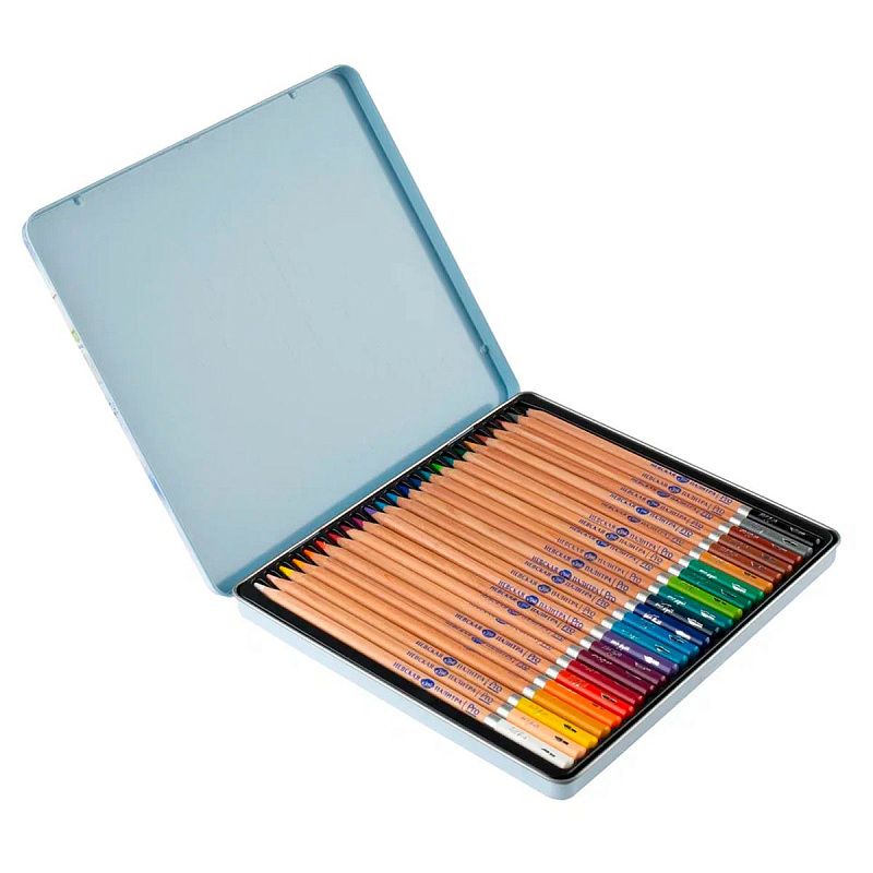 Набор профессиональных акварельных карандашей "Белые ночи", 24 цвета, в жестяном пенале