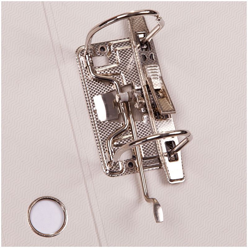 Папка-регистратор OfficeSpace 70мм, мрамор, черная, зеленый корешок, нижний метал. кант 